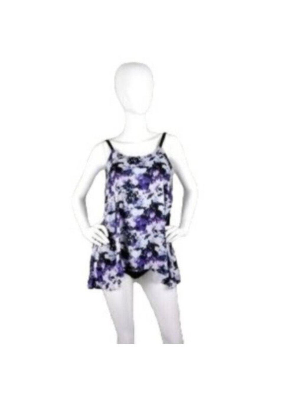 Danify Sharkbite Tankini Two Piece Swimsuit Purple Sizes 10 And 14
